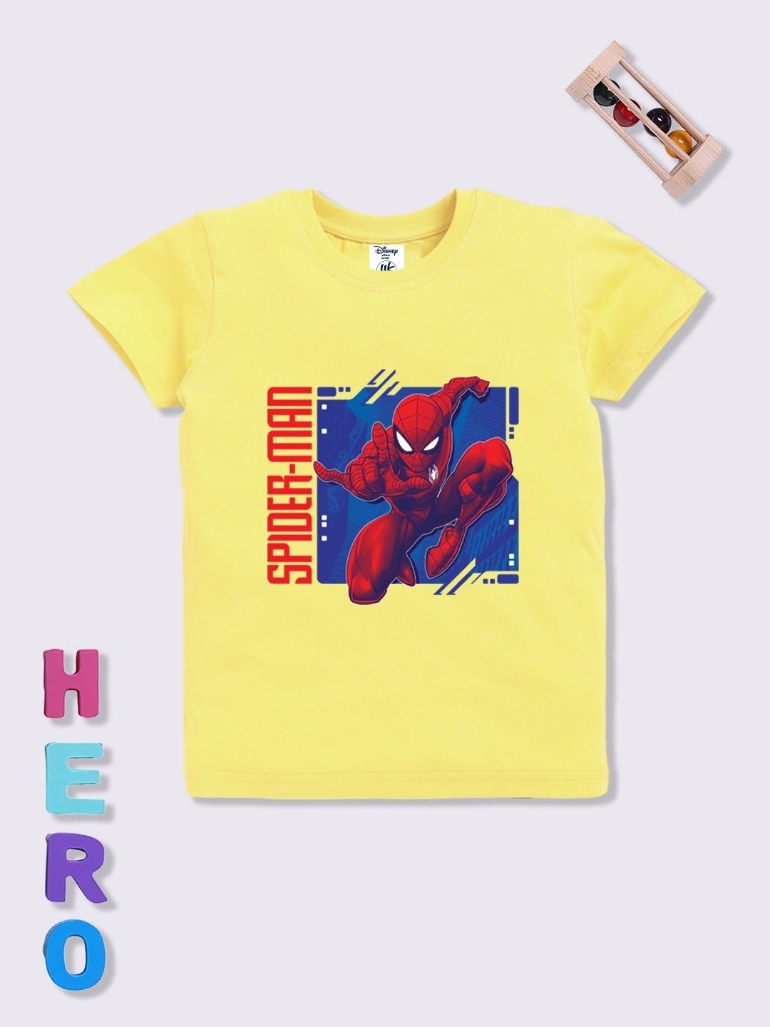 YK Disney Boys Spider-Man Printed Cotton T-shirt-picture-22