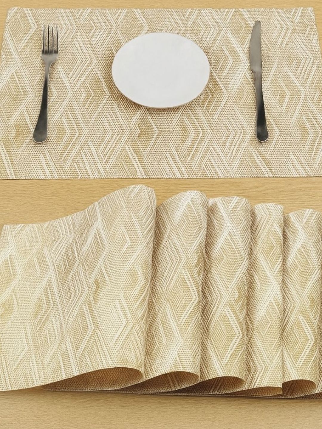 Baskety 6-Pcs Beige Textured TablePlacemats-picture-54