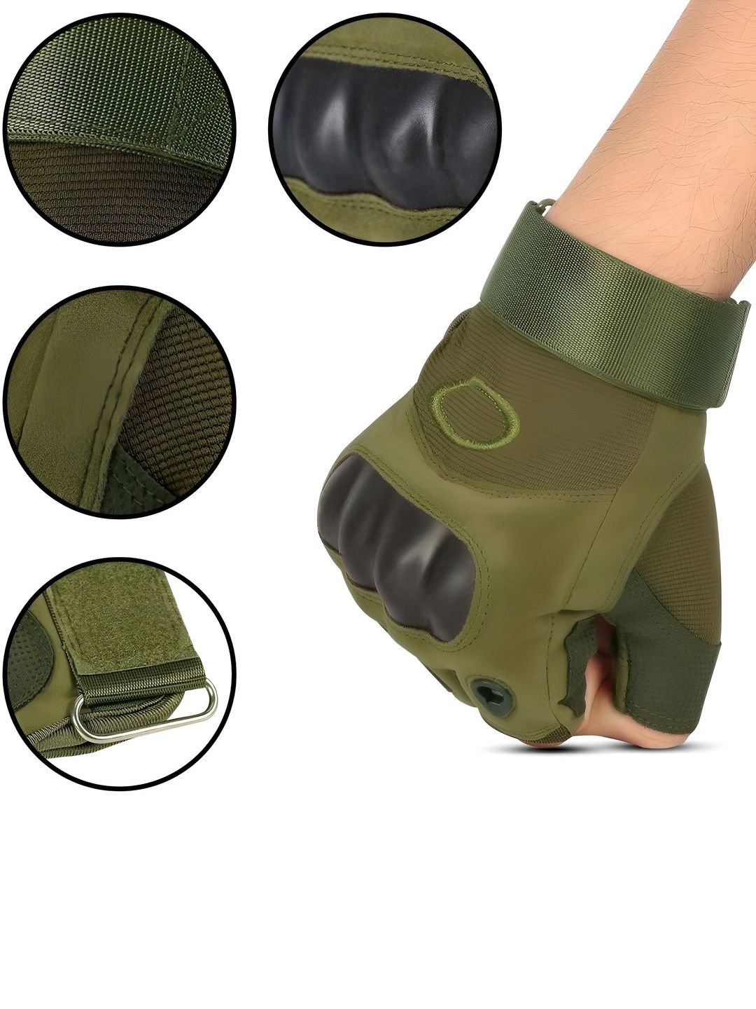 CREEKNEST...all that you want Men Tactical Half Finger Gloves With Hard Knuckle Protection-picture-13