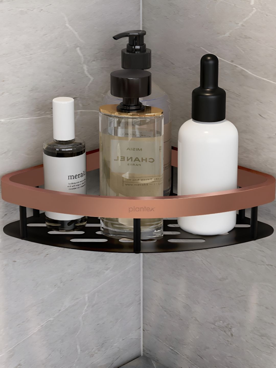Plantex Black Stainless Steel Contemporary Bathroom Caddy-picture-42