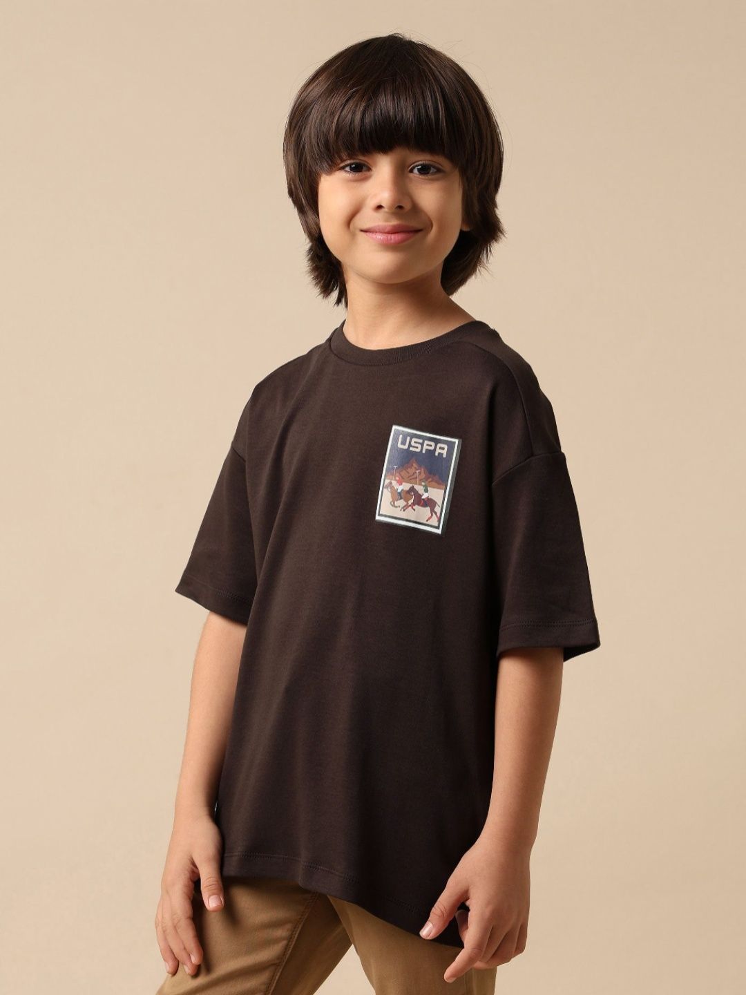 u.s. polo assn. kids Uspa Kids Boys Graphic Brand Printed Boxy Fit Cotton T-shirt-picture-33