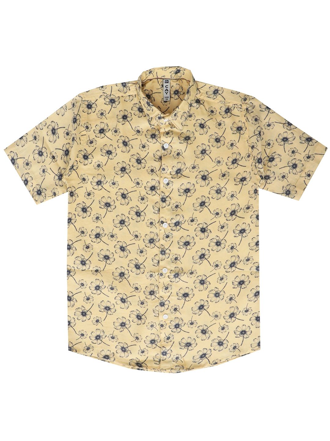 CAY Boys Standard Fit Floral Printed Spread Collar Cotton Casual Shirt-picture-56