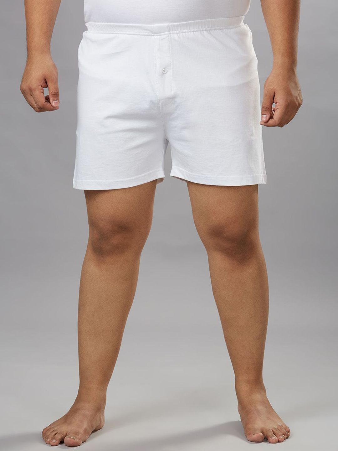 Vaishvik Pure Cotton Mid-Rise Boxer mens plus size boxer white-picture-26