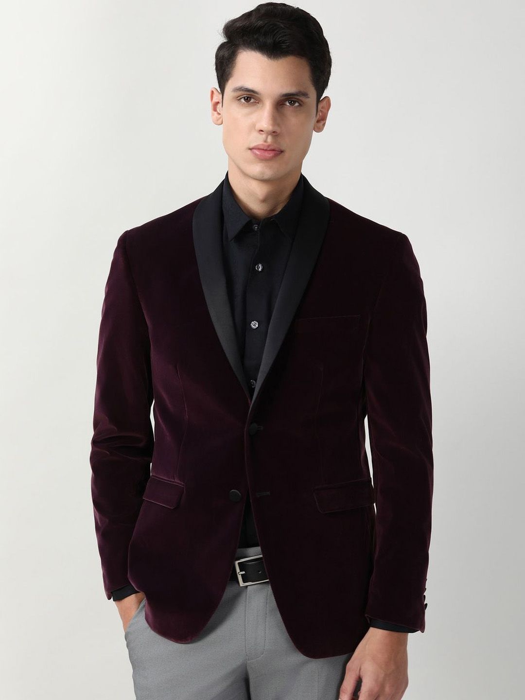 Peter England Elite Single-Breasted Formal Blazer