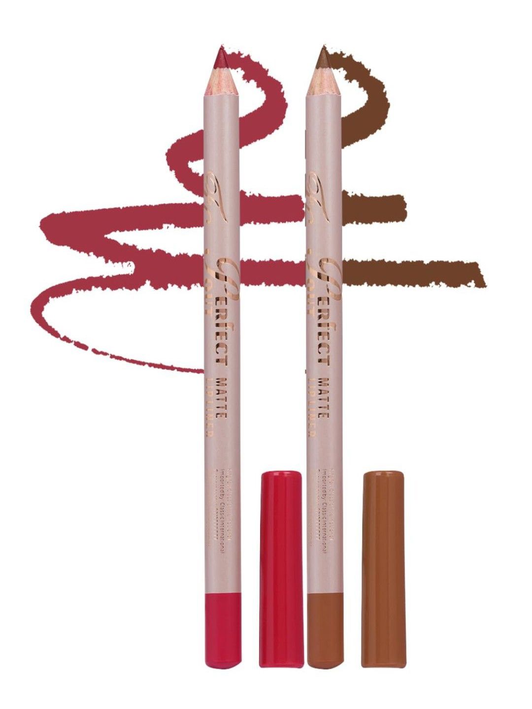 Fashion Colour Set of 2 Perfect Pout Matte Pencil Lip Liner - Shade 04 - 16-image-39