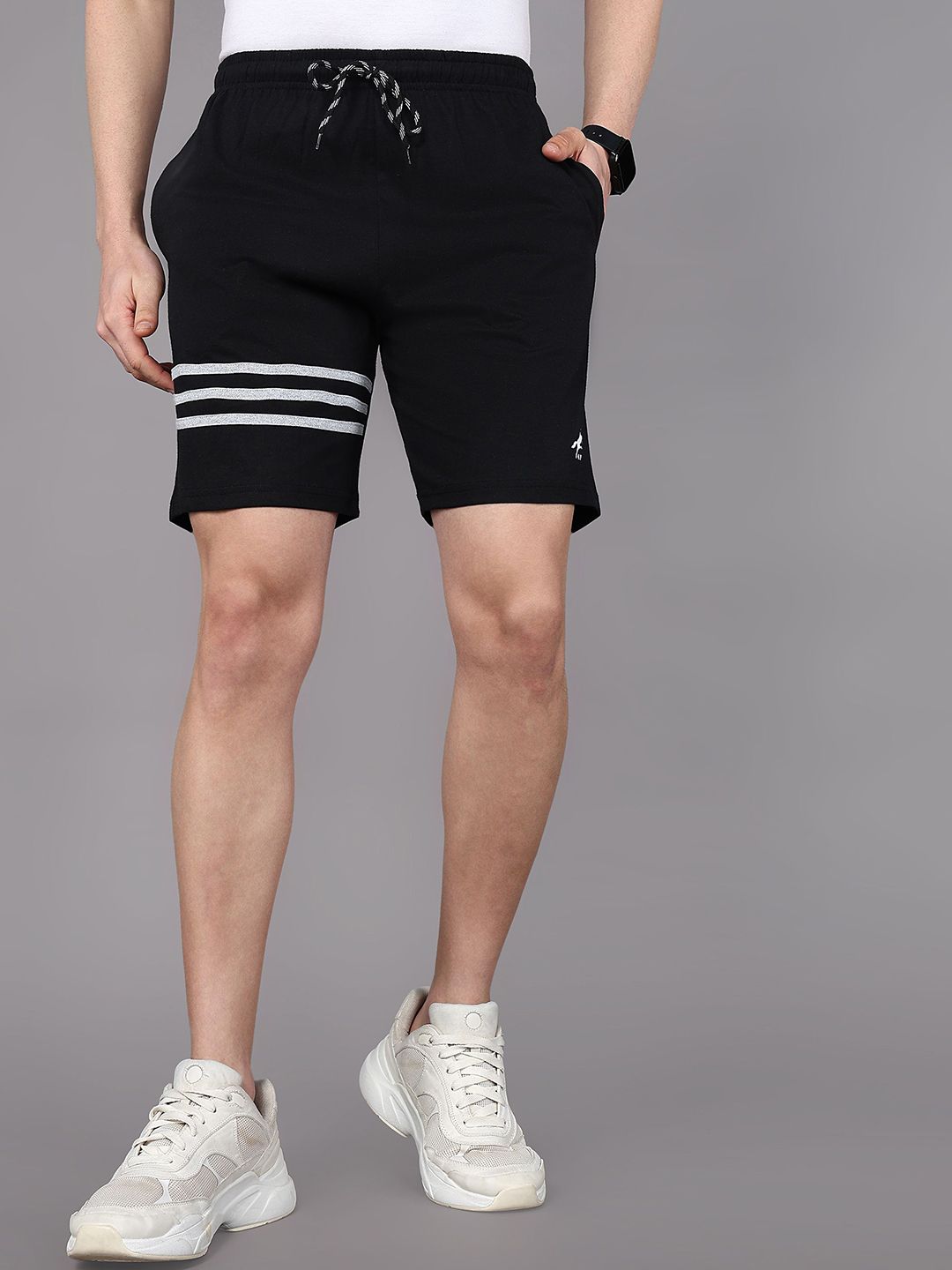 4 SPEED Men Slim Fit Monochrome Training or Gym Sports Shorts-image-35