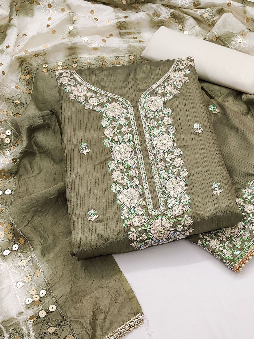 KALINI Women Embroidered Unstitched Dress Material-picture-18