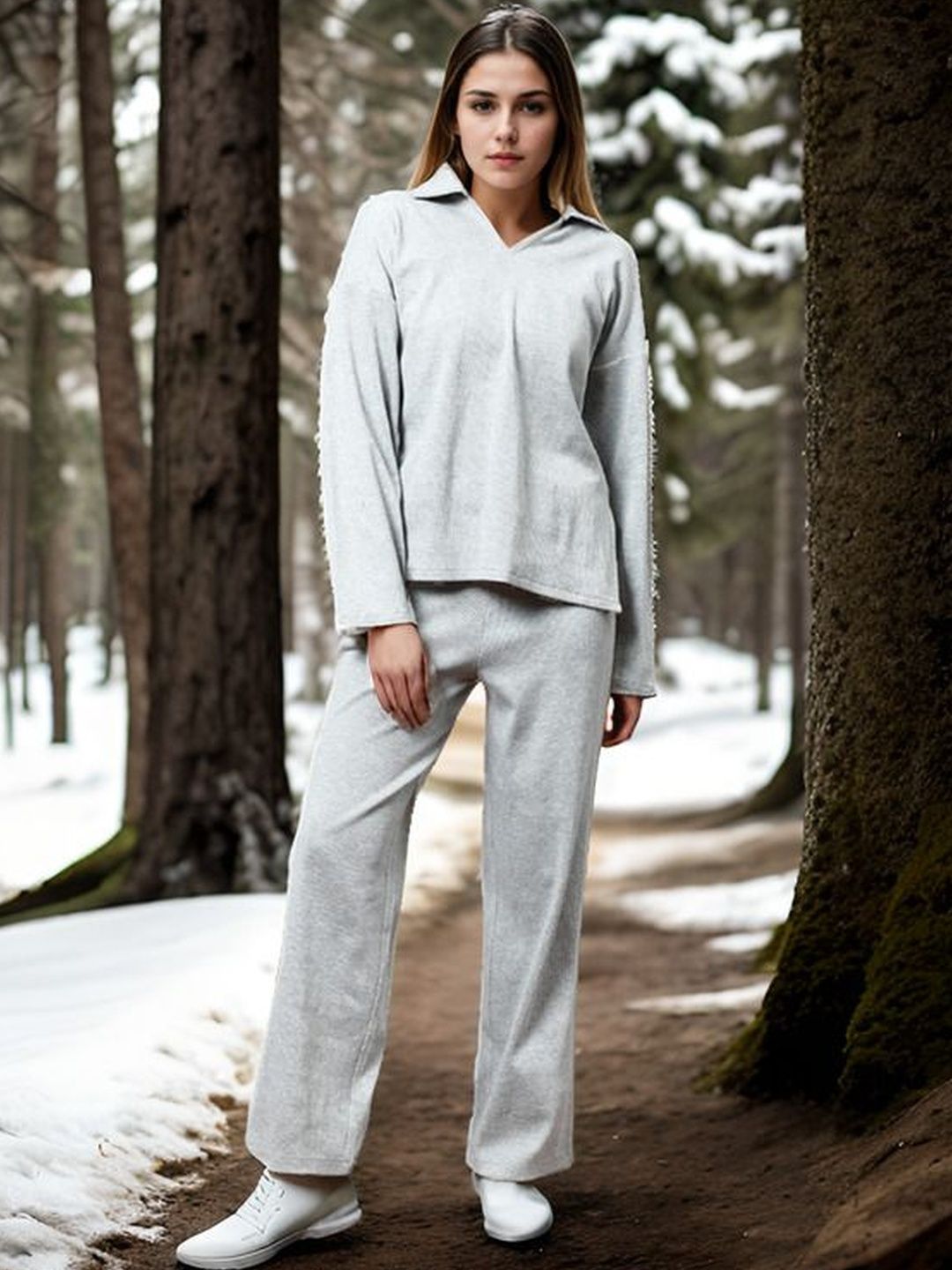 Athena Women Relaxed Straight Leg Relaxed Fit Mid-Rise Easy Wash Korean Pants-picture-13