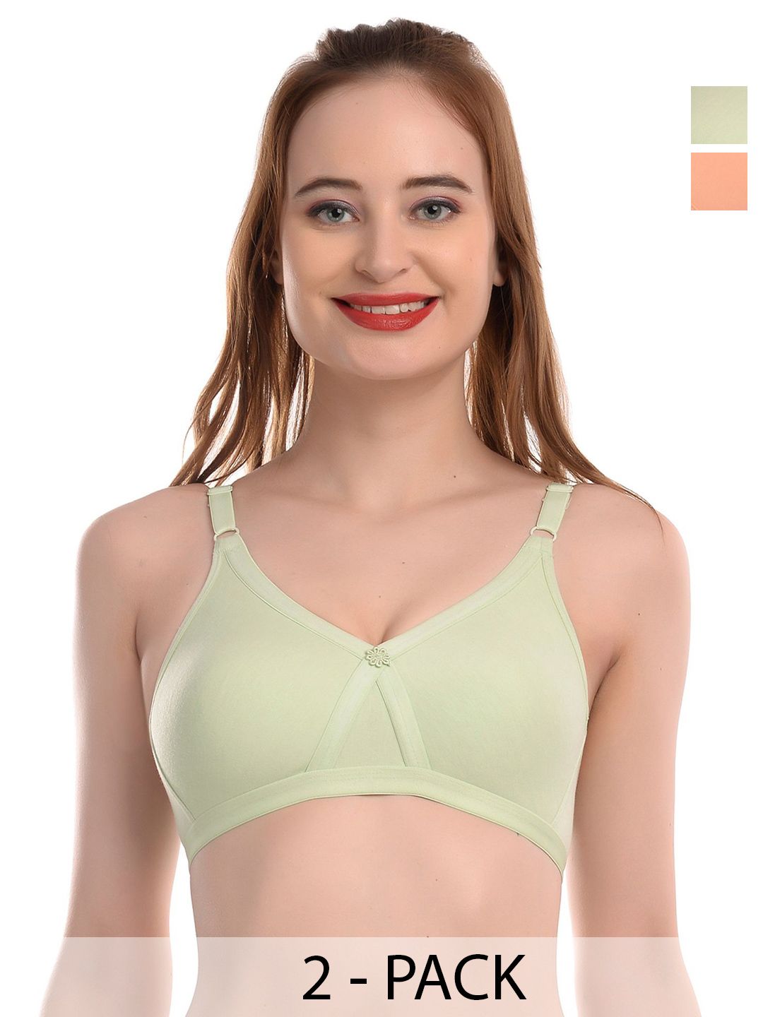 elina Pack Of 2 Full Coverage Cotton T-shirt Bras-picture-16