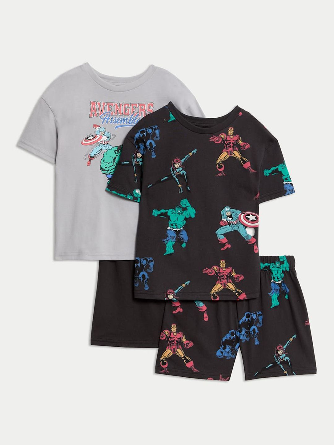 Marks & Spencer Kids Pack of 2 Marvel Hero Printed Night suit