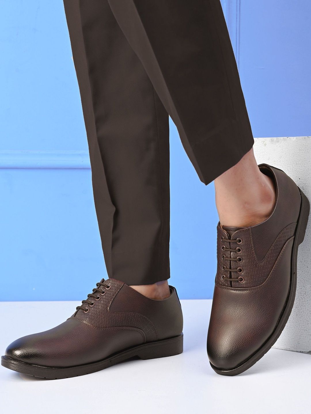 HERE&NOW Men Synthetic Leather Derbys Formal Shoes-image-18