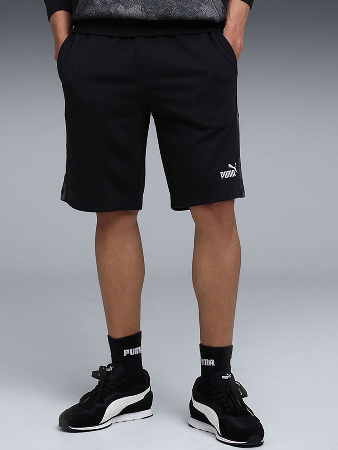 Puma Essentials Men's Regular Fit Camo Graphic Shorts-picture-23
