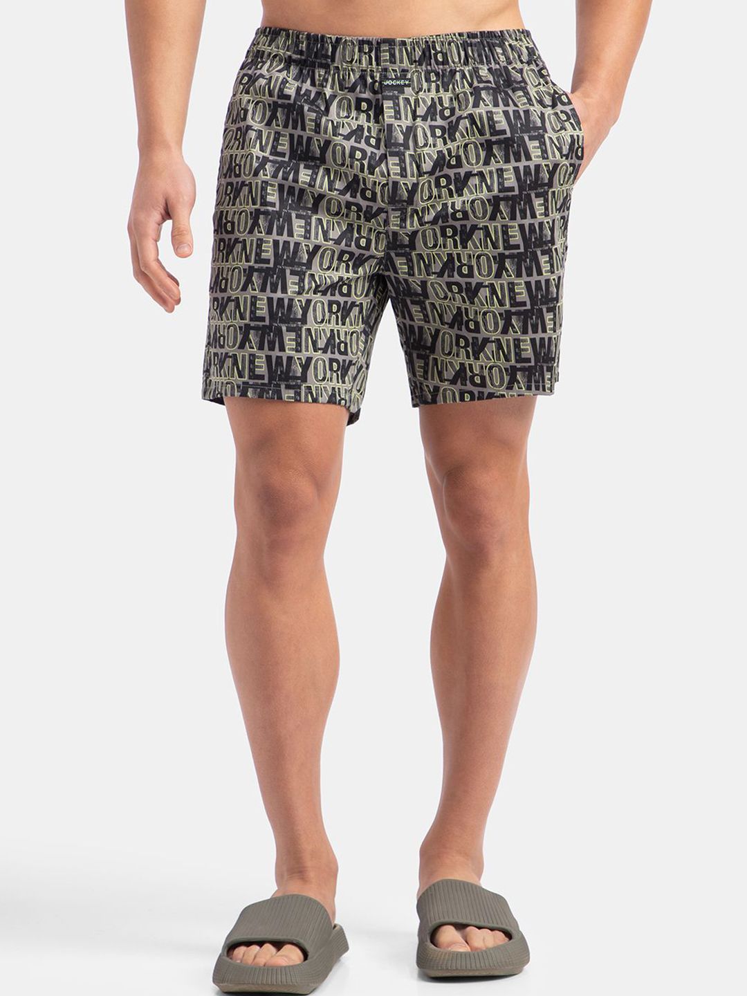 Jockey Printed Super Combed Cotton Mid-Rise Boxer NY07-0105-GREY-picture-22