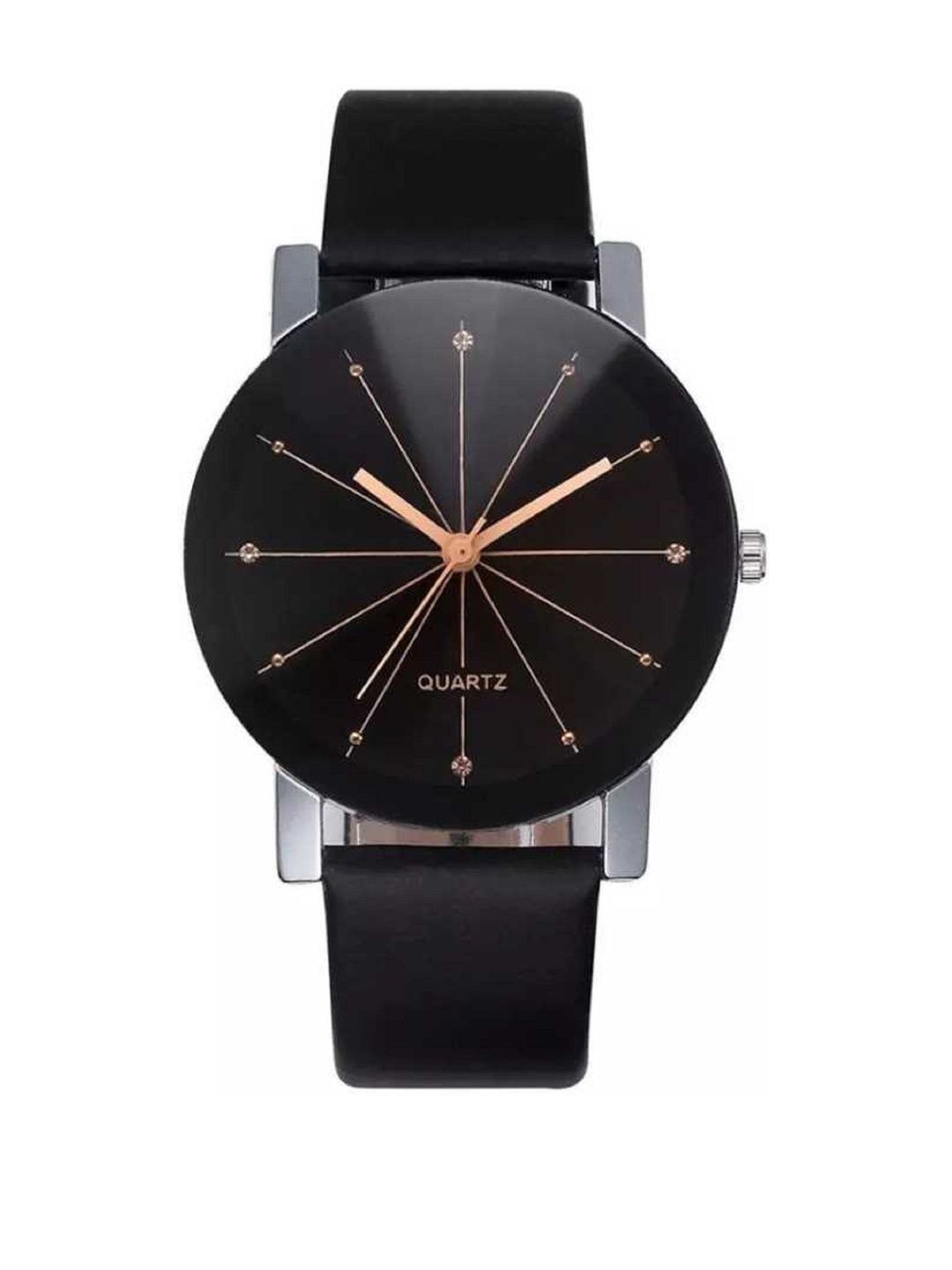 SZN Men Crystals Stud Dial & Leather Straps Analogue Watch-image-28