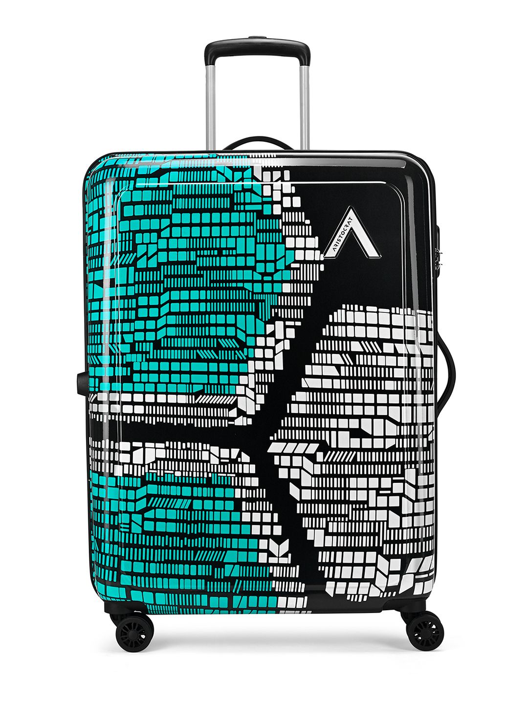 Aristocrat Bruce Blue Large Hard Luggage 73cm Check-in Trolley 8-Wheel & Combination Lock-image-4