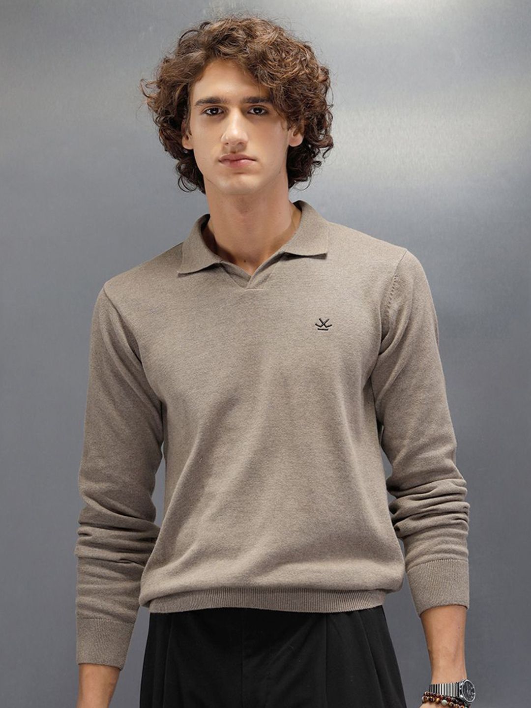 WROGN Printed Cotton Polo Collar Slim Fit T-shirt-image-15