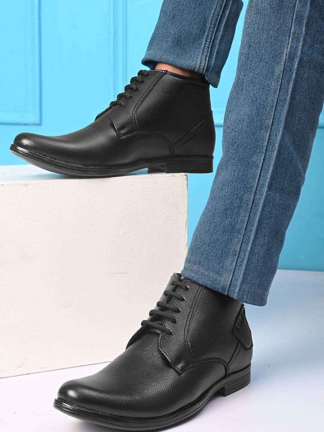 HERE&NOW Men Black Formal Shoes-picture-19