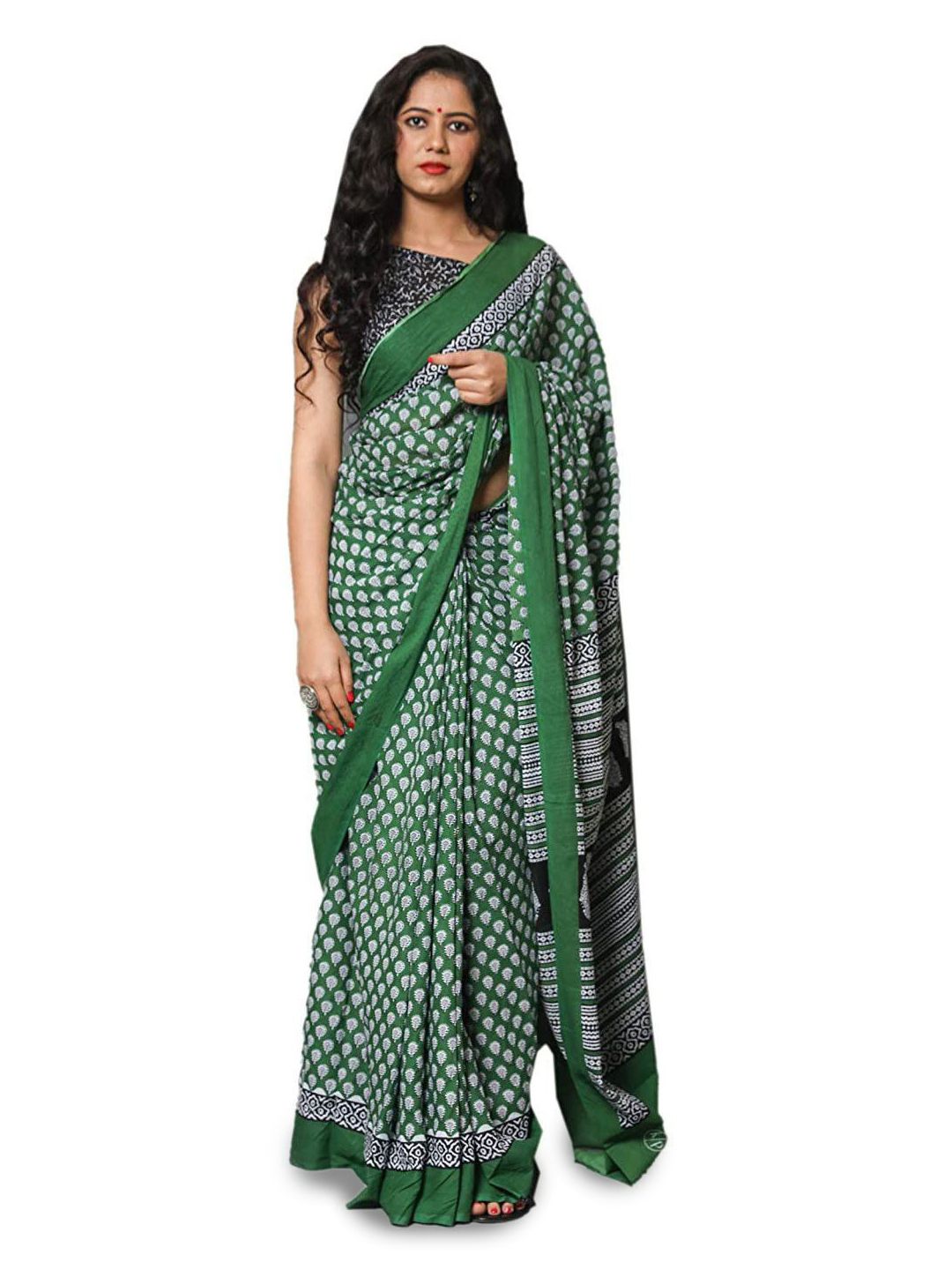 Craft Musium Floral Printed Pure Cotton Saree-picture-29