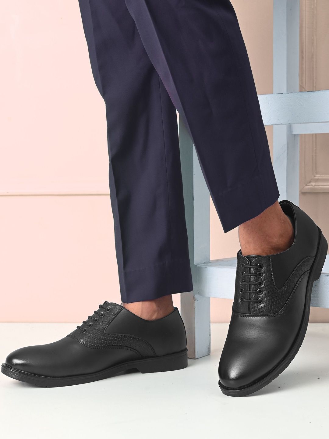 HERE&NOW Round Toe Derbys Formal Shoes-picture-11