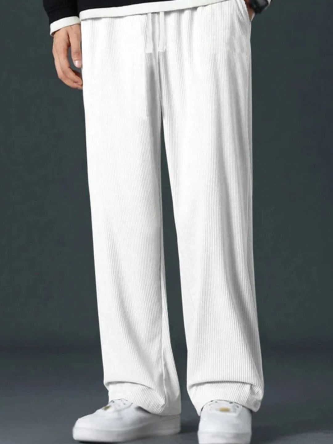 Povaxpo Men Baggy Fit Mid-Rise Track Pant-image-20