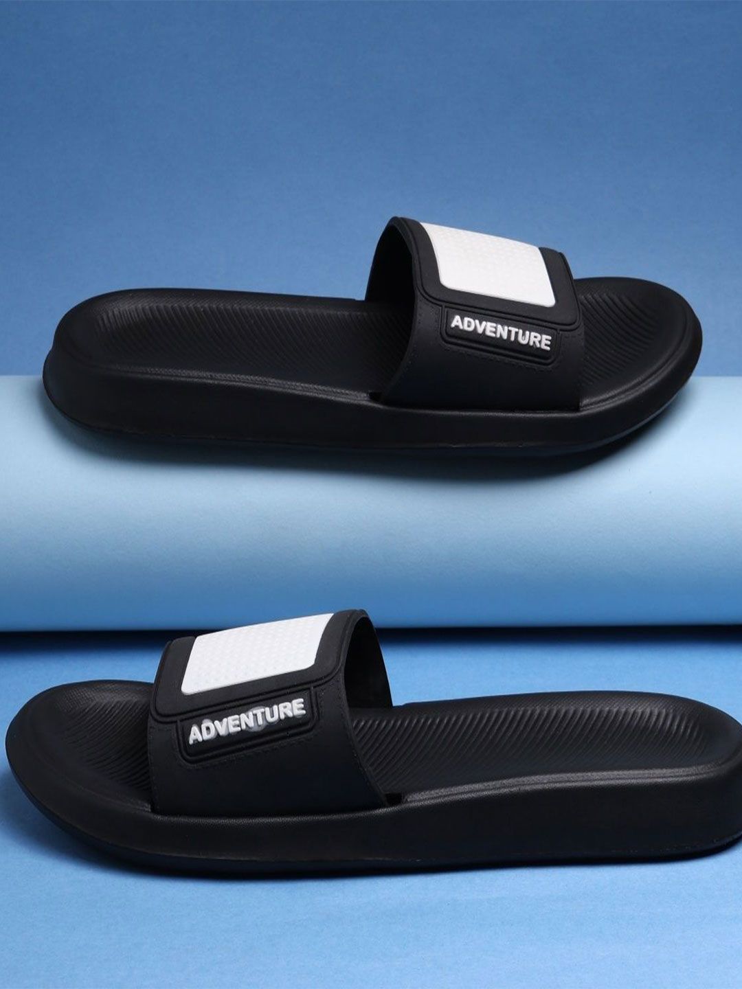 KNIEVL Men Colourblocked Sliders-picture-38