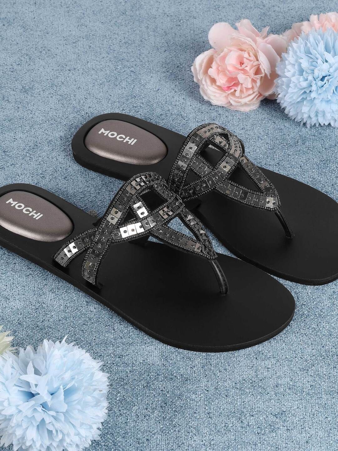 Mochi Women Embellished Synthetic Flats-picture-38