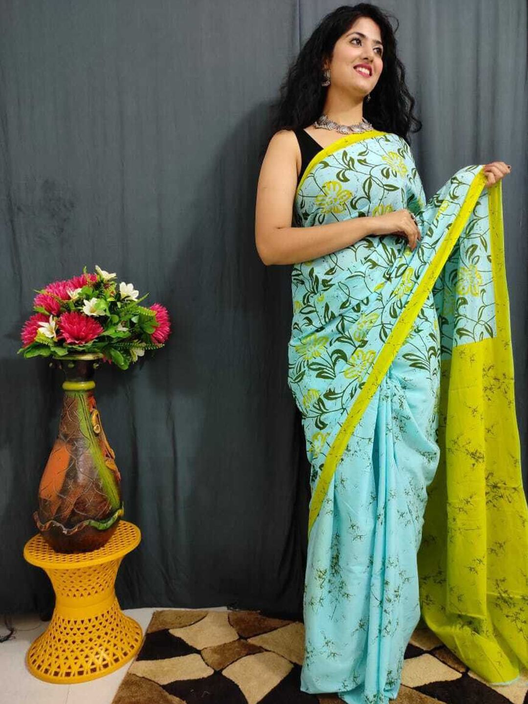 Craft Musium Ethnic Motifs Printed Pure Cotton Saree-picture-28