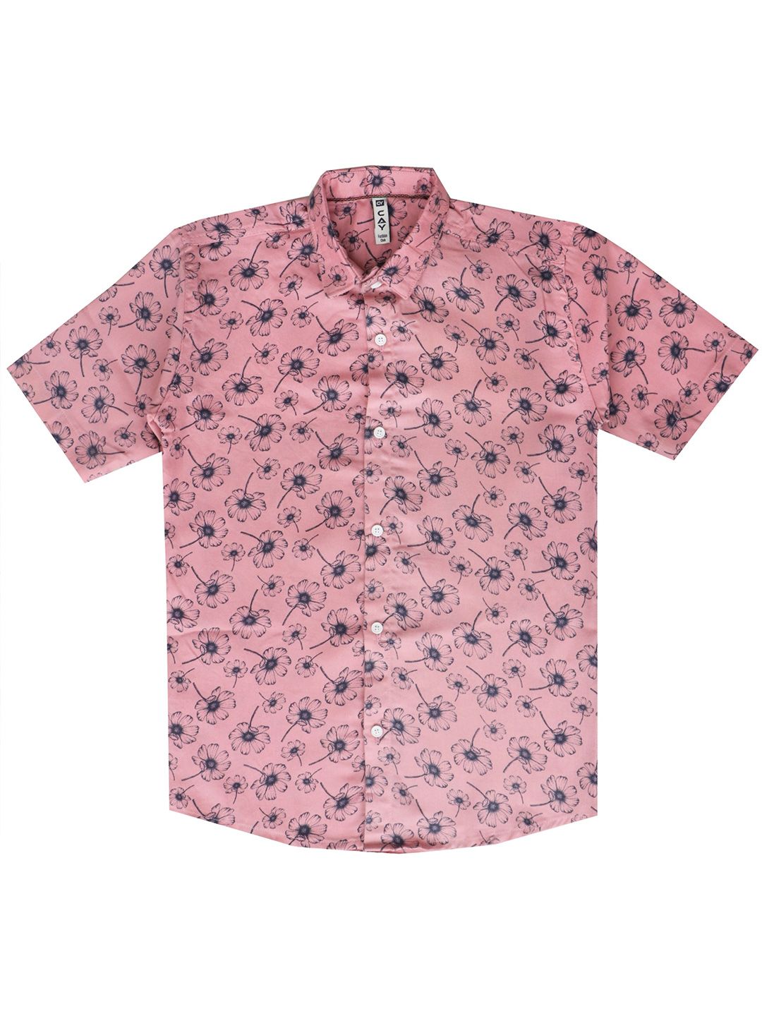 CAY Boys Standard Fit Floral Printed Spread Collar Cotton Casual Shirt-picture-40