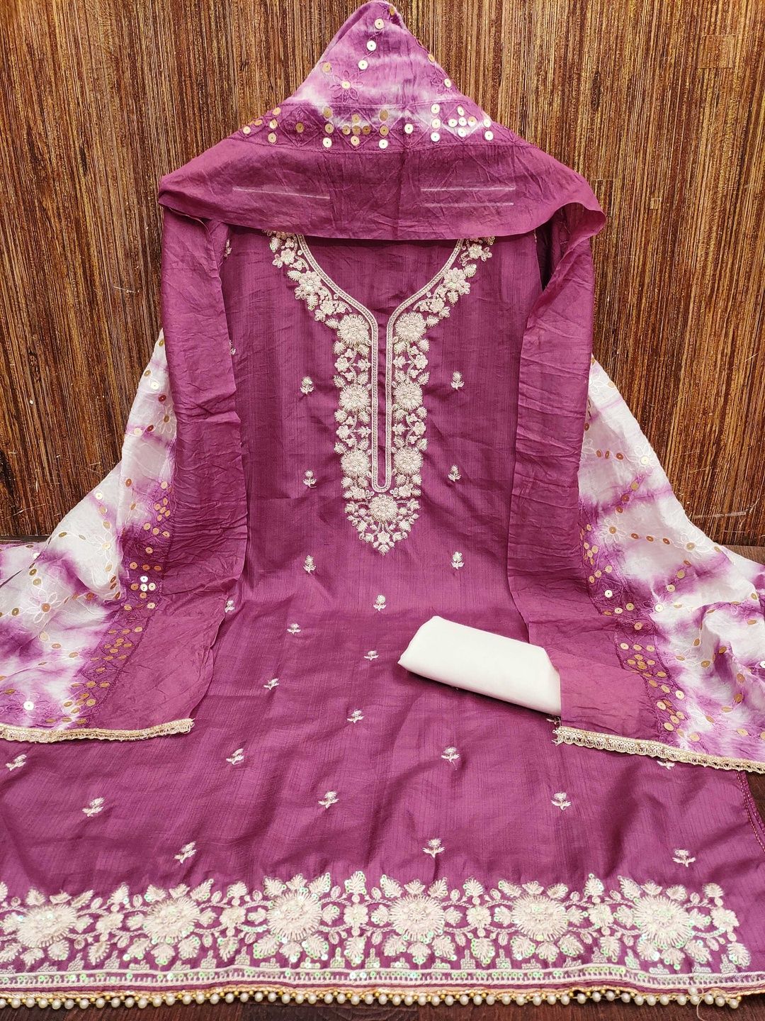 KALINI Embroidered Unstitched Dress Material-picture-12