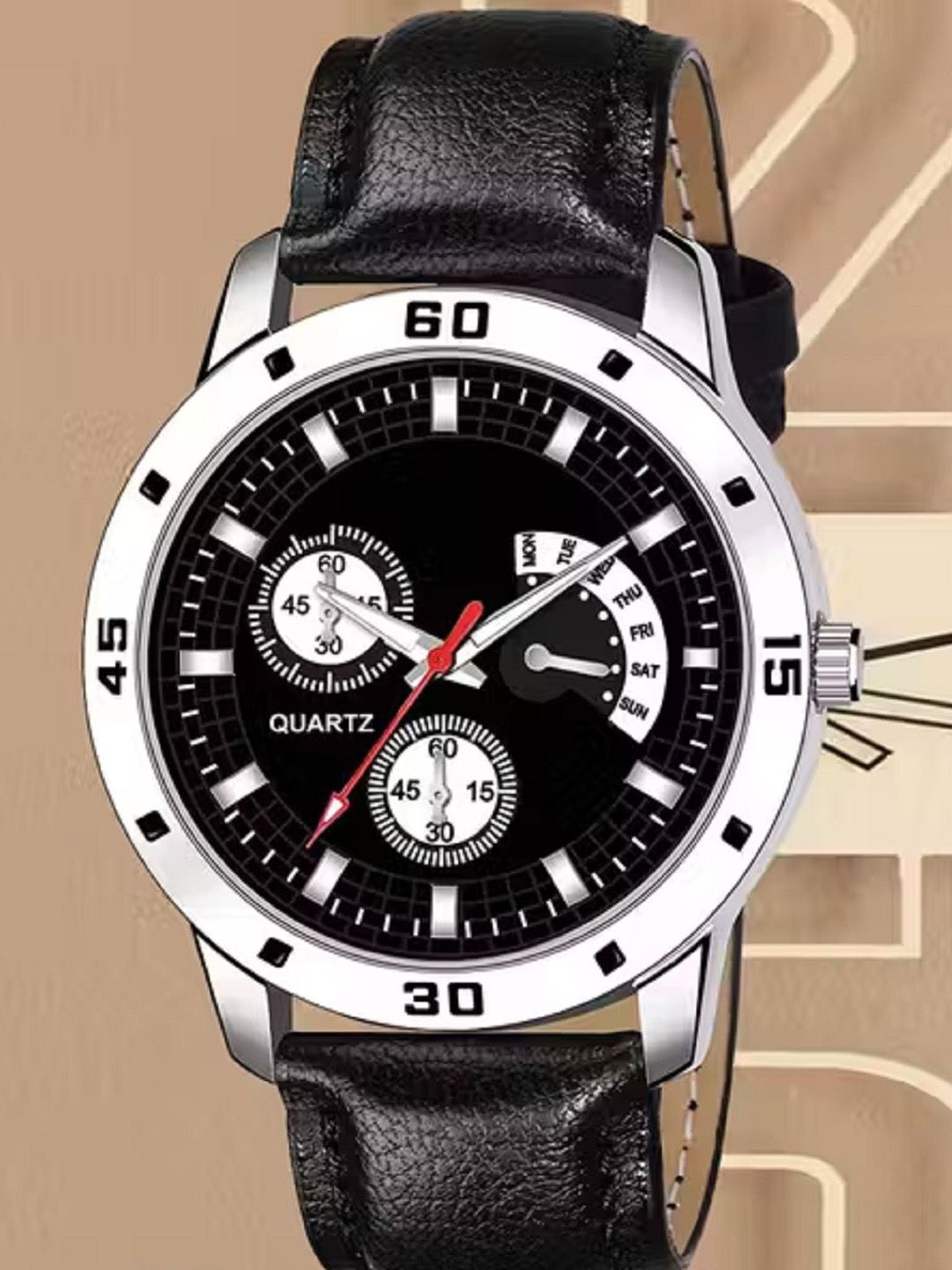 WATCHSTAR Men Dial & Leather Straps Analogue Watch Aveo leather BlackWS-picture-51