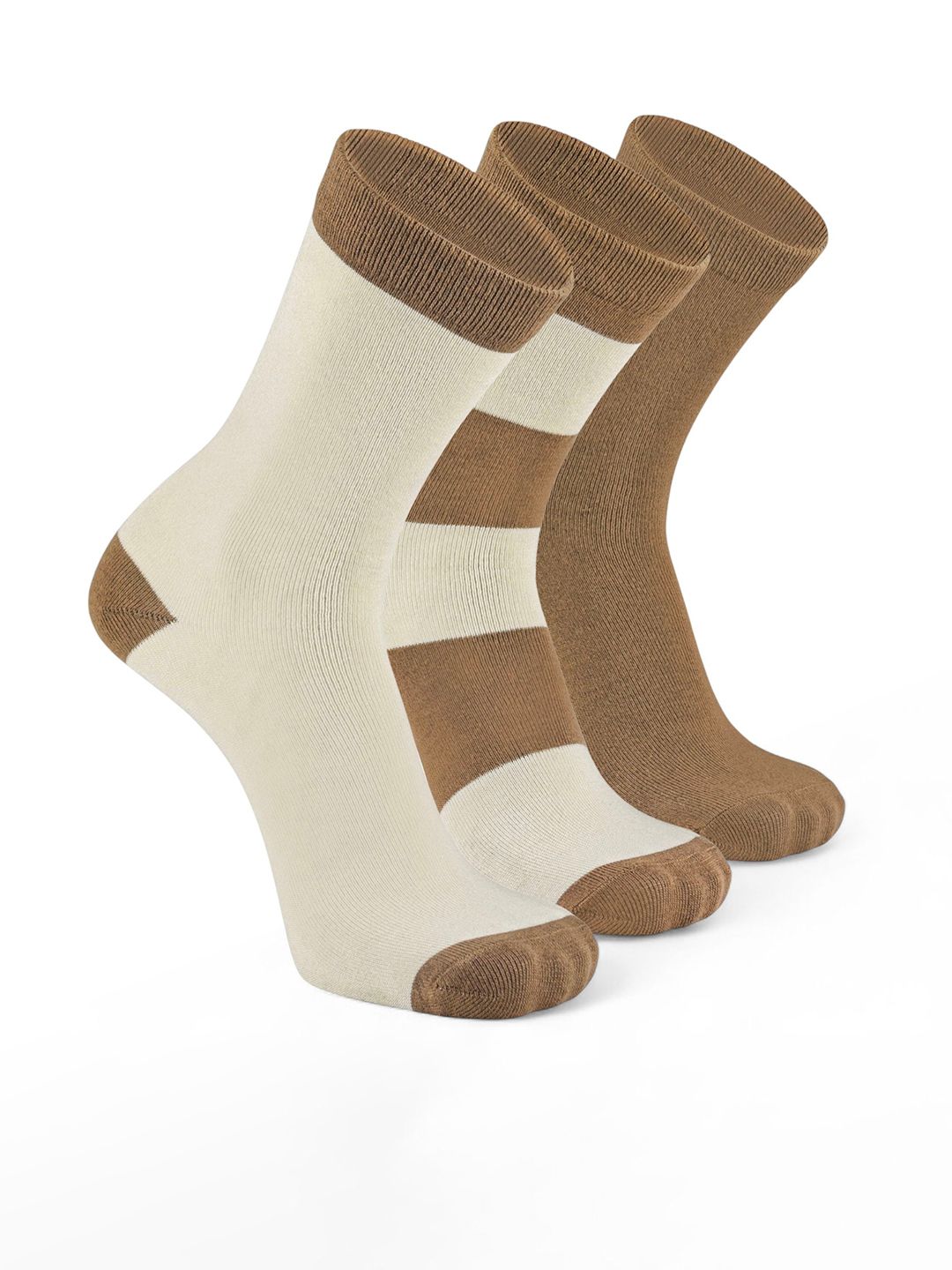 Sockscarving Unisex Pack Of 3 Colour Blocked Calf Length Bamboo Socks-image-44