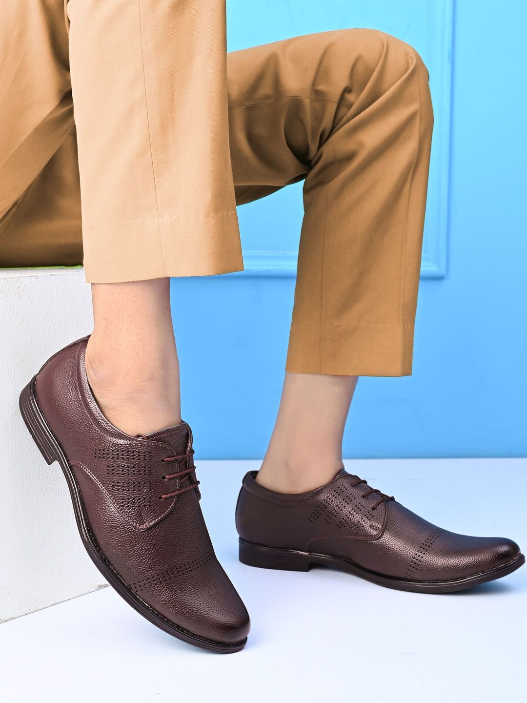 HERE&NOW Men Formal Derby Shoes-image-9