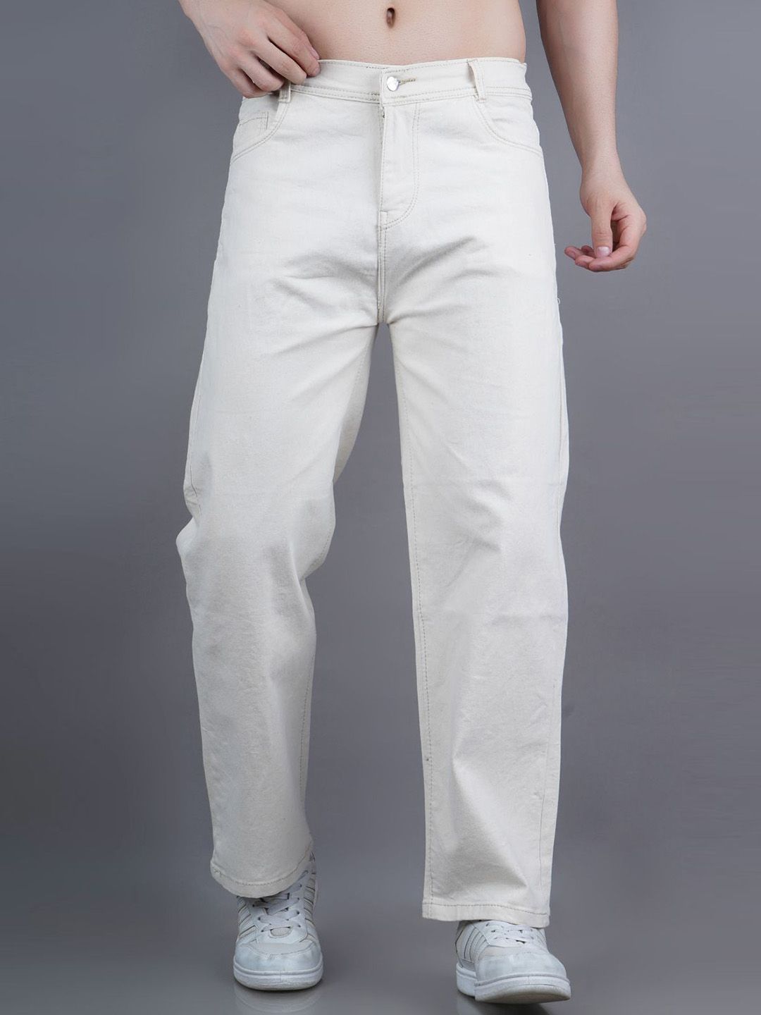 MaverIQ Men Classic Relaxed Fit Mid-Rise Stretchable Jeans-picture-22