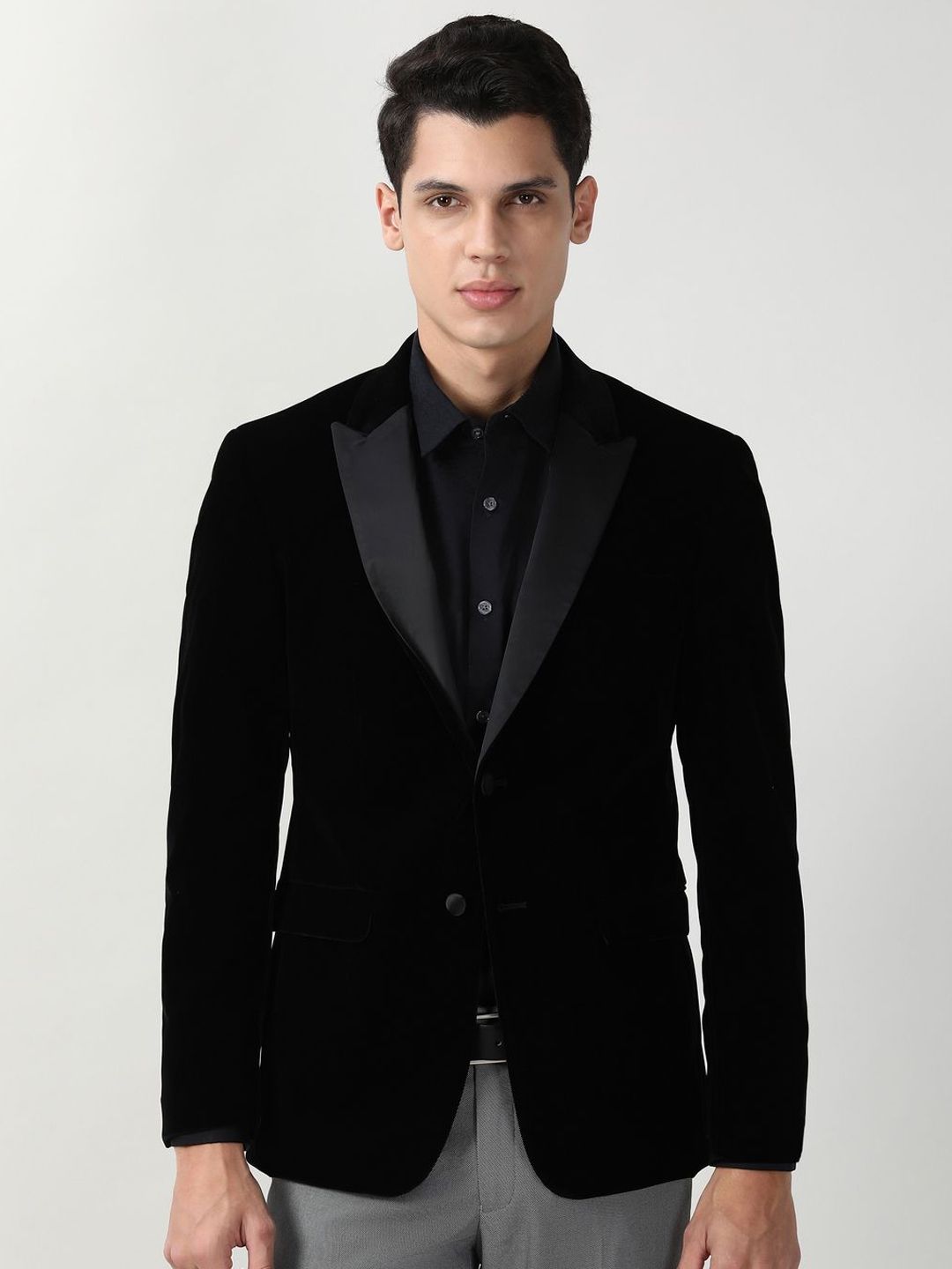 Peter England Elite Single Breasted Formal Blazer-image-7