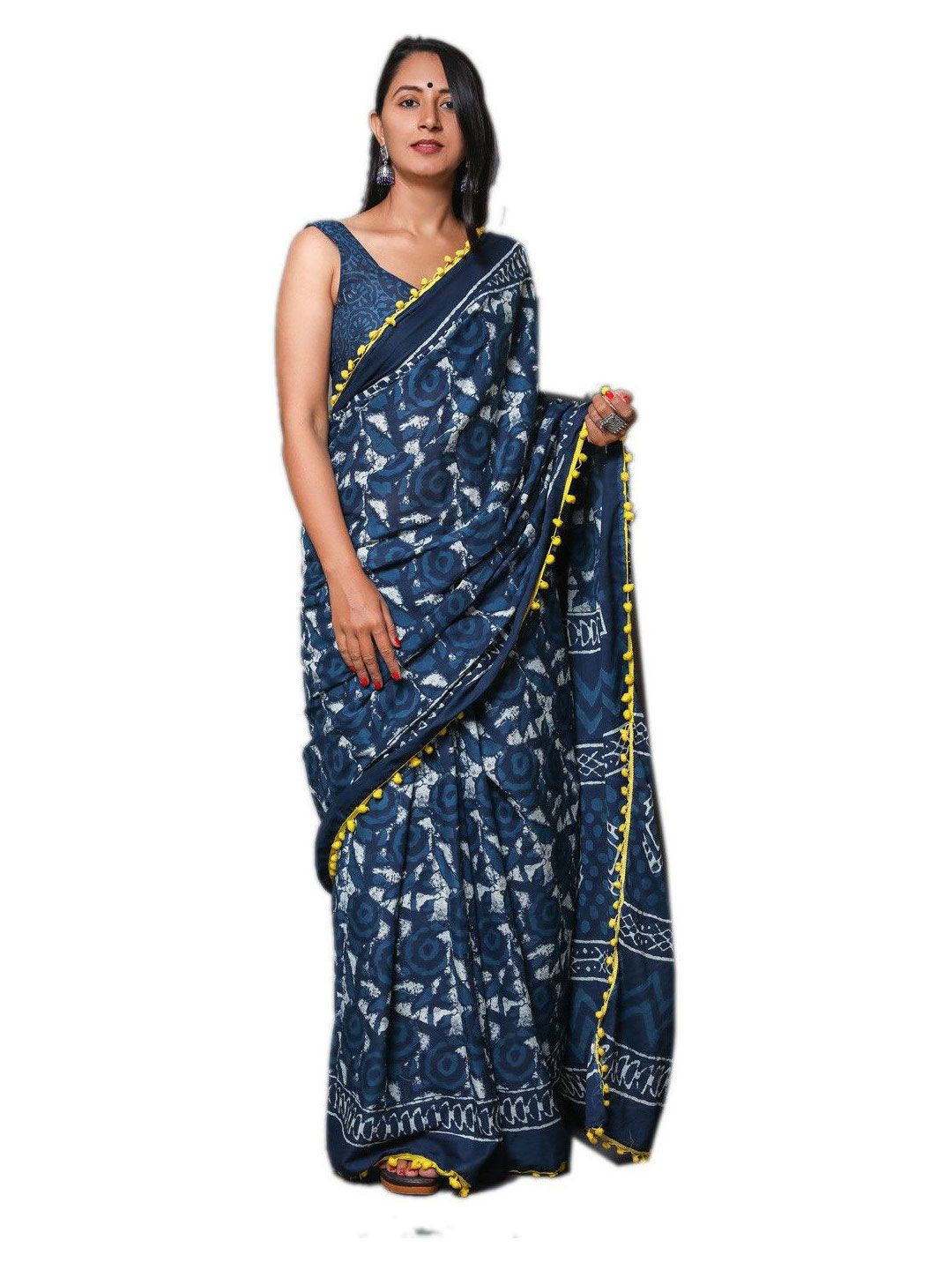 Craft Musium Ethnic Motifs Printed Pure Cotton Saree-picture-18