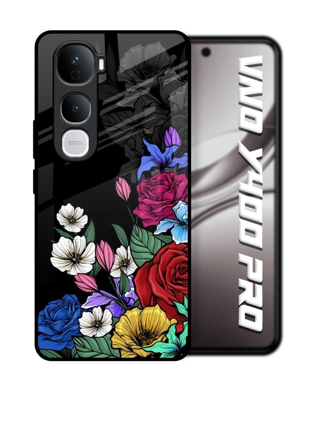 QRIOH Floral Printed Vivo Y400 Pro 5G Back Case Mobile Accessories-picture-31