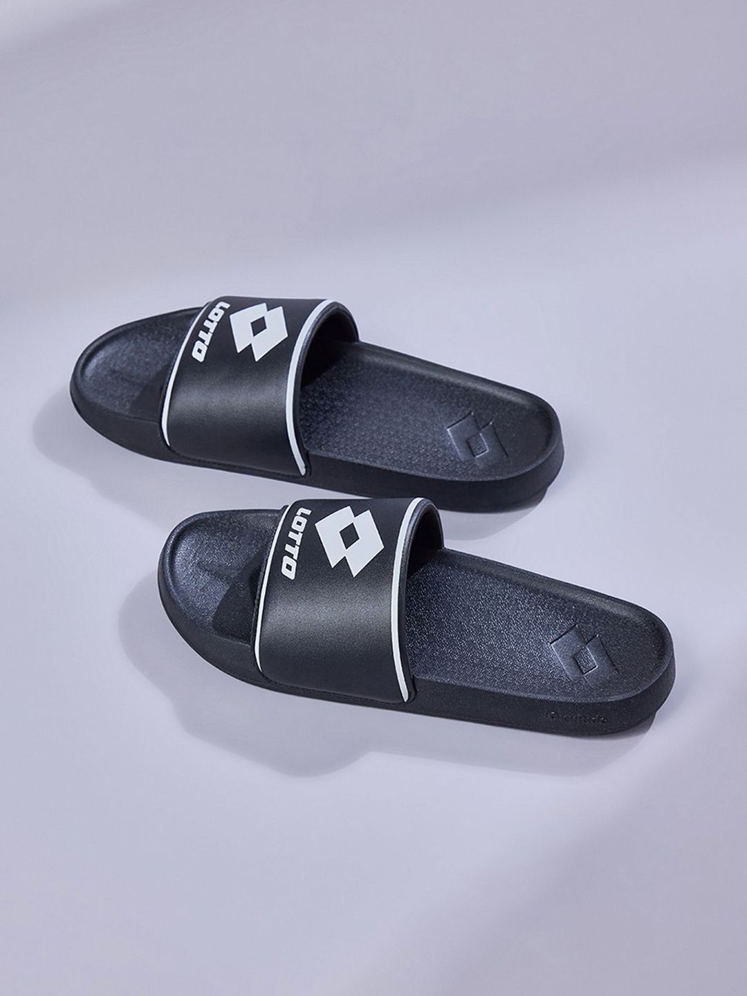 Lotto Men Midway Black Slides-picture-26
