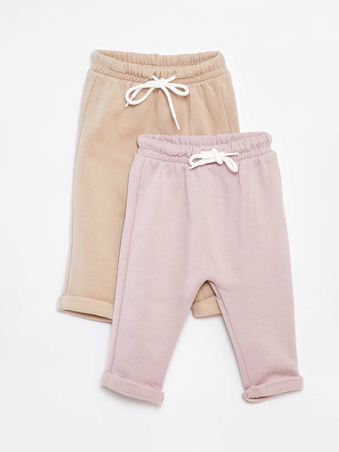KIABI Girls Pack Of 2 Pure Cotton Warm Ankle Length Leggings-picture-2