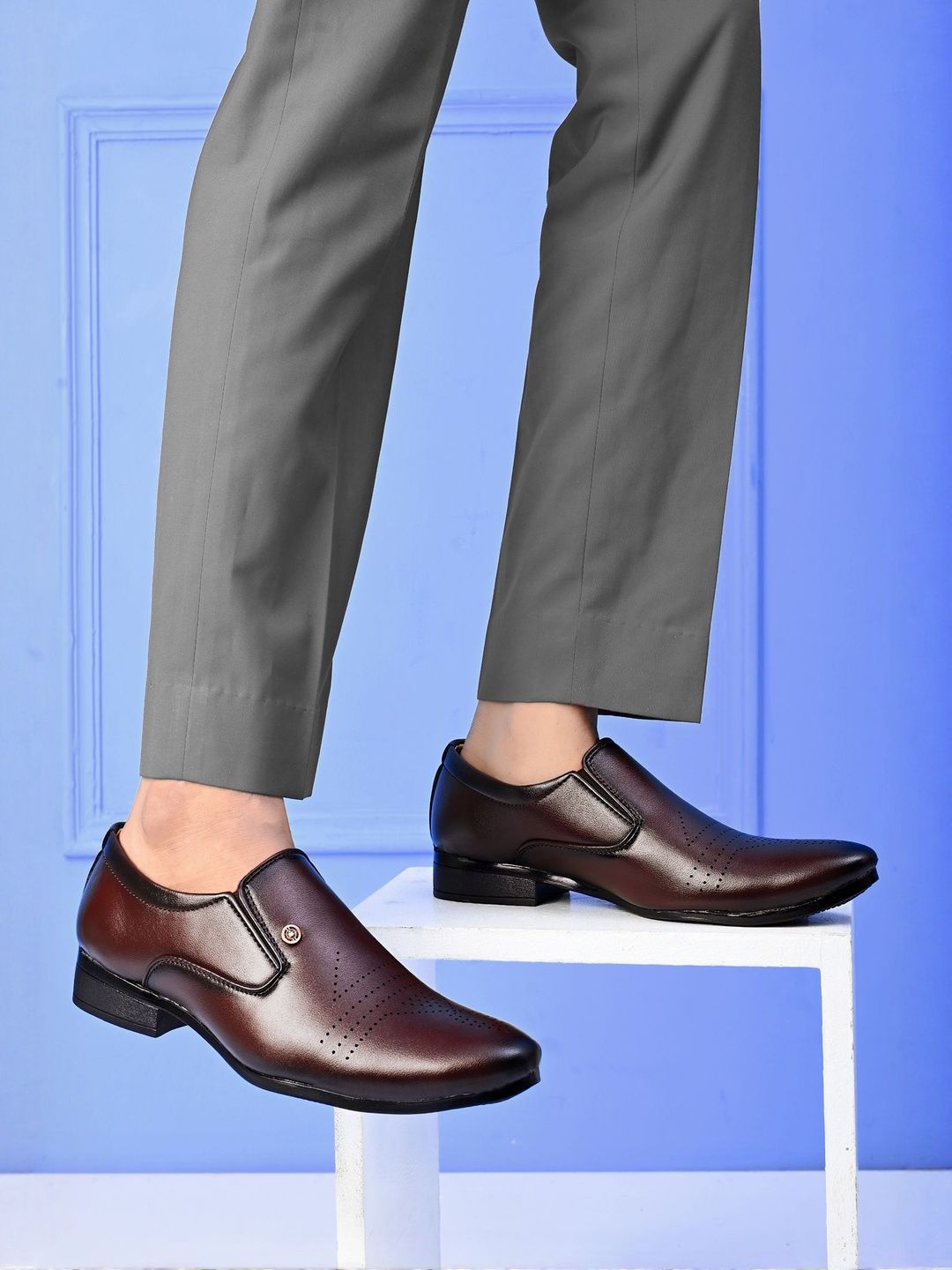 HERE&NOW Men Brown Formal Shoes-picture-35