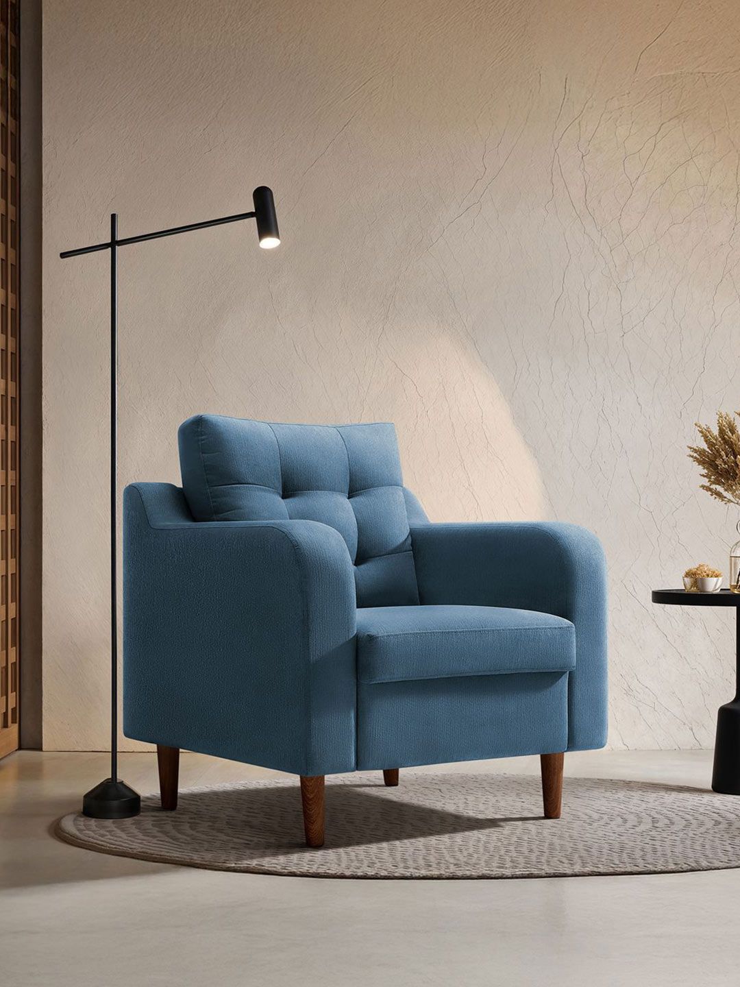 Duroflex Ease Plus Blue Sofa Wooden Frame-image-37