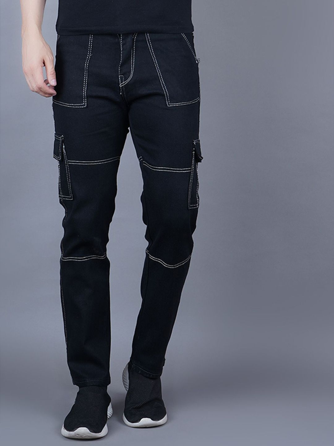 MaverIQ Men Classic Relaxed Fit Mid-Rise Stretchable Jeans-picture-20