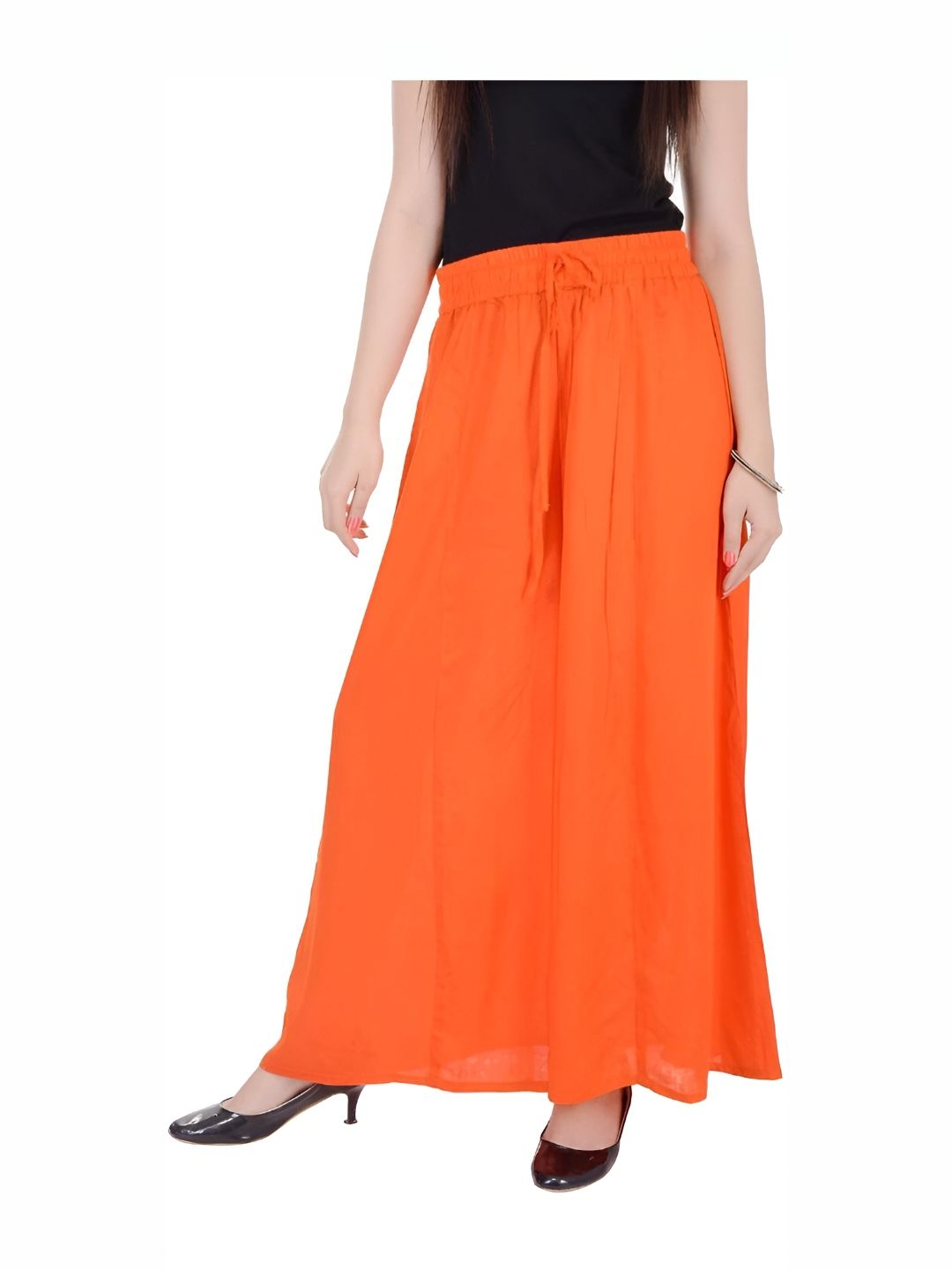 MIXFIT Women Relaxed Flared Mid-Rise Cotton Culottes Trousers-image-13