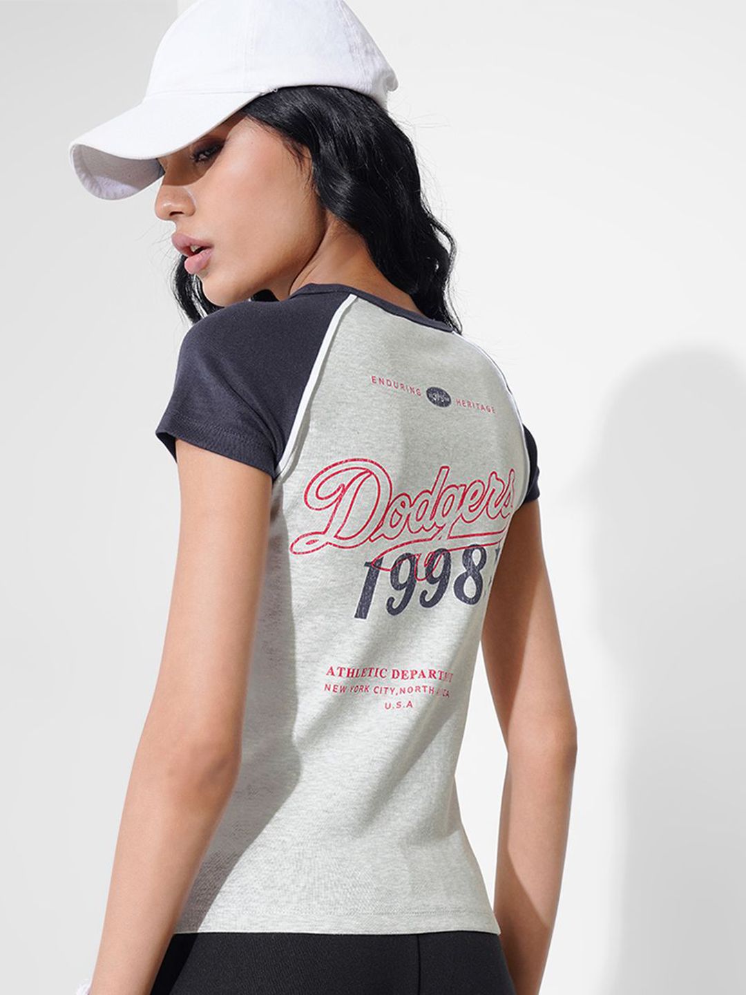 Ajile by Pantaloons Women Typography Printed Raglan Sleeves T-shirt-picture-27