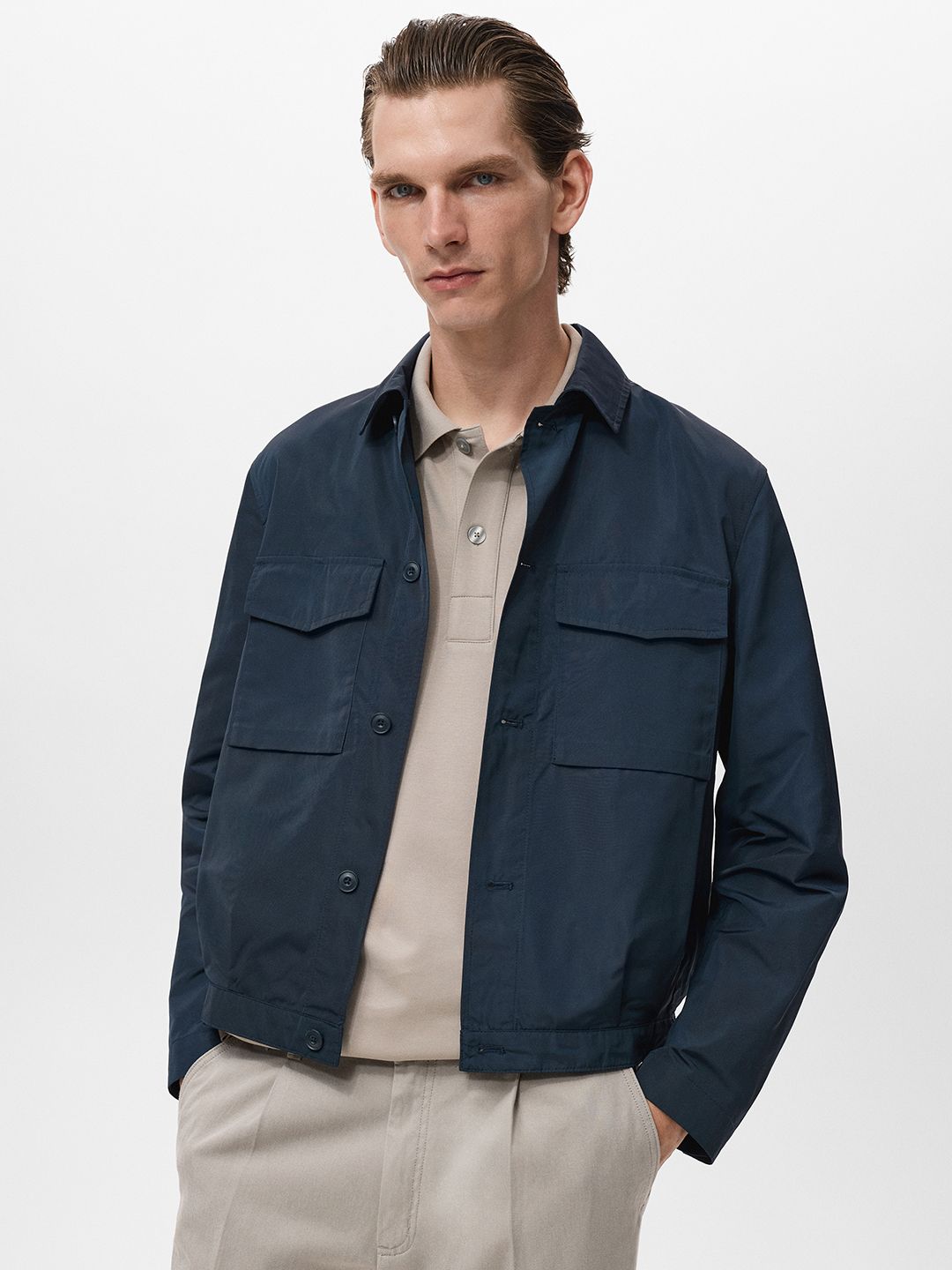 MANGO MAN Water Resistant Spread Collar Tailored Jacket-picture-20