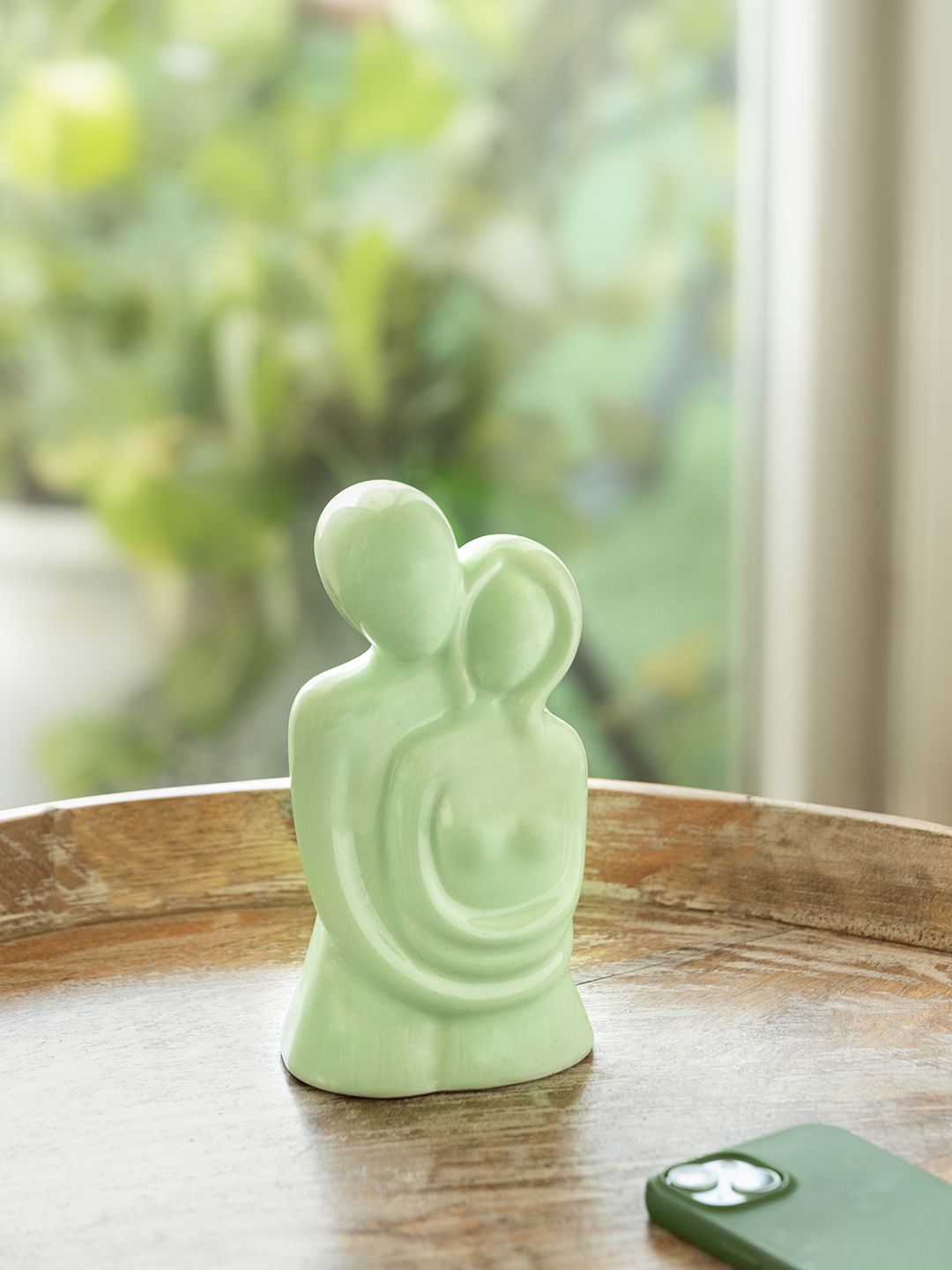 ExclusiveLane Green Timeless Togetherness Ceramic Showpiece-image-20