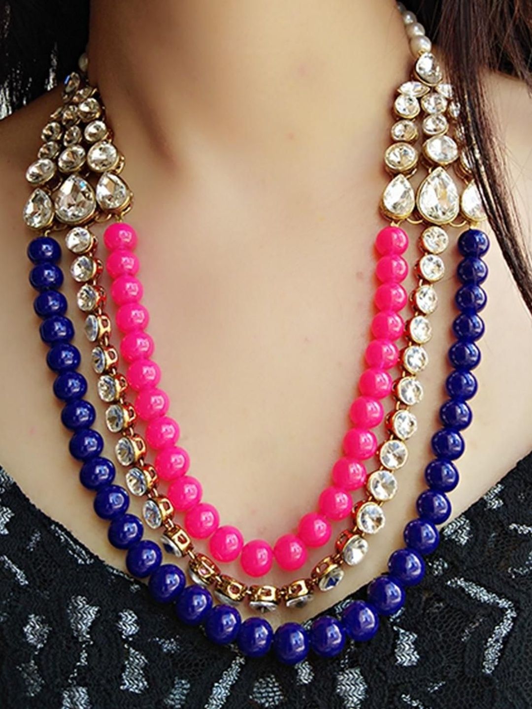 JN HANDICRAFT Women Pink Jewellery Set-picture-30