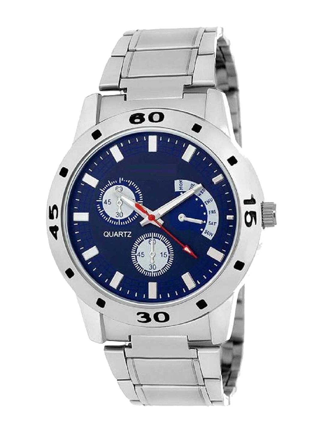 WATCHSTAR Men Stainless Steel Straps Analogue Watch Aveo steel BlueWS-picture-47