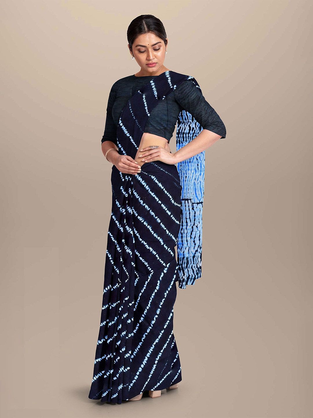 Craft Musium Leheriya Printed Pure Cotton Saree-picture-15