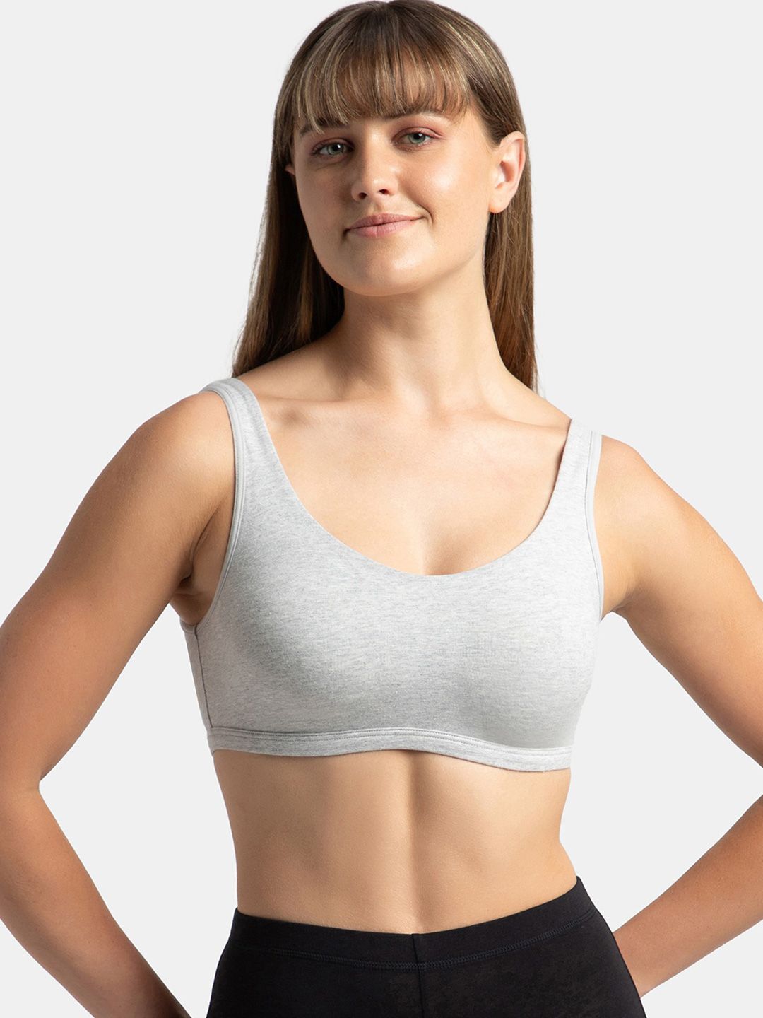 Jockey Super Combed Cotton Stretch Slip On Bra With StayFresh Treatment-1550