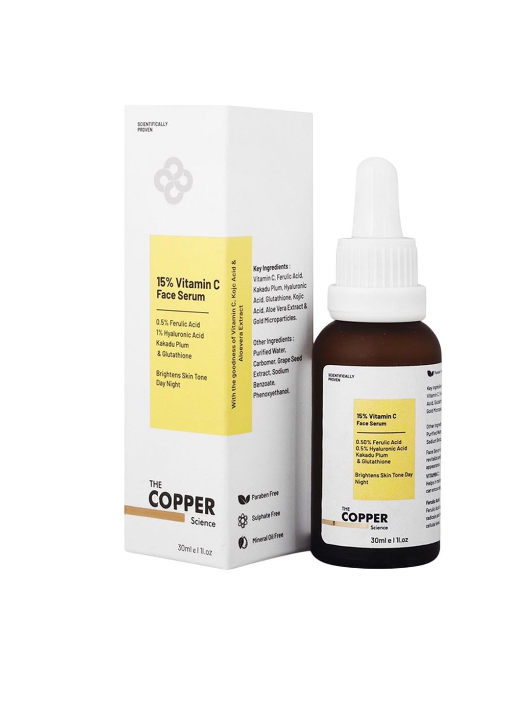 THE COPPER SCIENCE 15% Vitamin C & 0.5 Ferulic Acid Face Serum - 30 ml-picture-35